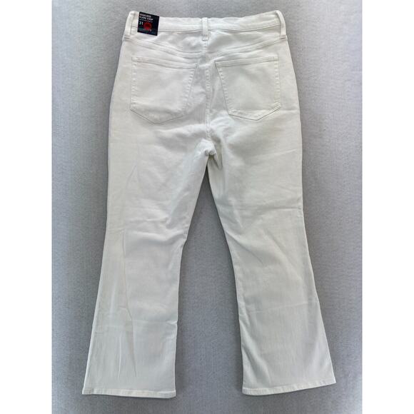 J.Crew Jeans Women's 31 High Rise Flare Crop White Denim‎ Signature Stretch NWT - Picture 14 of 14